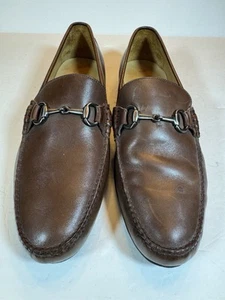 11 M Peter Millar Horse Bit Loafer Braun Leder Slipper Mokassins - Bild 1 von 15