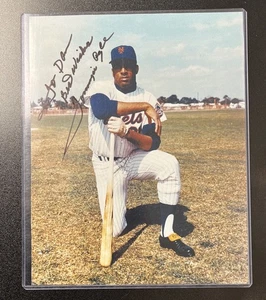 Tommie Agee Autographed “To Dan, Best Wishes” 8X10 Photo 1969 NewYork Mets - Picture 1 of 4