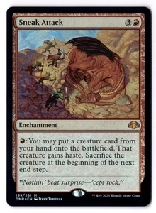 Sneak Attack NM* FOIL Dominaria Remastered ENGLISH 139/261 mtg -UnltdCards - Picture 1 of 2