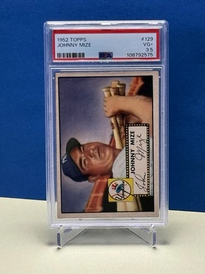 Topps Johnny Mize #129 1952 PSA 3,5 en muy buen estado+ Foto 1 de 2