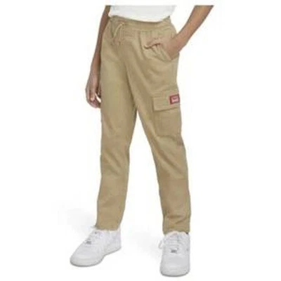 Youth 8 Levi's Boy Pull On Drawstring Waistband Tapered Twill Cargo Khaki Pant - Image 1 of 4