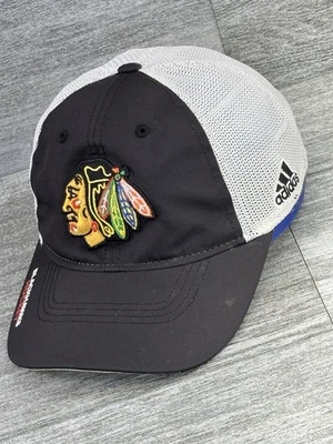 Chicago Blackhawks хоккей Adidas Fitmax 70 резинке сетки шляпа крышка большой/XLarge НХЛ - Изображение 1 из 4