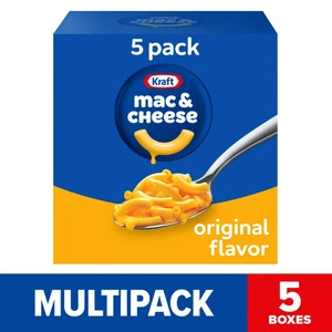 Kraft Original Mac N Cheese Dinner, 5 ct Pack, 7.25 oz Boxes, Shelf-Stable - Picture 1 of 1