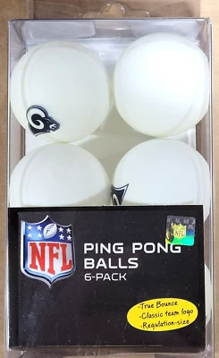 Мячи для пинг-понга NFL Los Angeles Rams — упаковка 6 шт., новые - Изображение 1 из 4