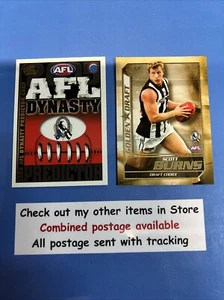 2005 SELECT P4 PREDICTOR & DC4 GOLDEN DRAFT CARD Scott BURNS COLLINGWOOD #1/440 - Picture 1 of 3