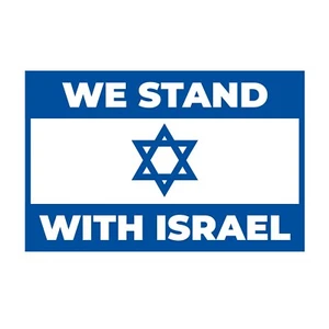 We Stand with Israel Solidarity Jewish Car Window Bumper Israeli Sticker Decal - Picture 1 of 6