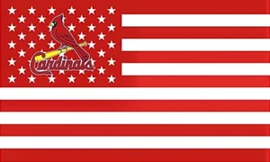(2) St Louis Cardinals Waterproof Vinyl Stickers 5x3 Stars & Stripes Car Decals - Picture 1 of 1