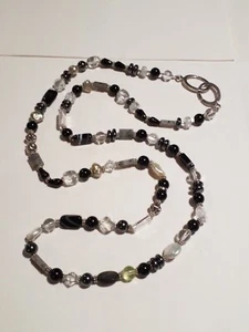 Gorgeous Beaded Necklace Genuine Assorted Beads Stone, Crystal, Pearls, Agates.. - Picture 1 of 12