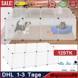 12 x DIY Laufstall Freigehege Kaninchen Hasenstall Gittergehege Welpenauslauf - Bild 1 von 16