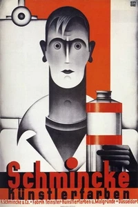REIMPRESIÓN DE PÓSTER A3 ANUNCIO SUMINISTROS DE ARTE ALEMÁN BAUHAUS AÑOS 30 VINTAGE - Imagen 1 de 1