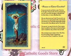 Sonetto a Cristo Crocifisso - Sacro Card laminato - Foto 1 di 3