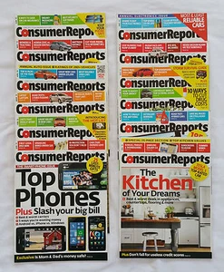 2013 Consumer Reports Magazine Full year All 12 Issues - Picture 1 of 1