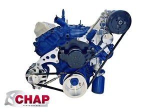 Big Block Ford 429 460 Serpentine Pulley Conversion Kit ALT AC EWP style 2 - Bild 1 von 3