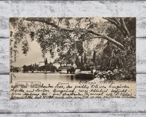 AK Lago Como Varenna Architektur Ansichtskarte alt Postkarte Vintage Handschrift - Picture 1 of 2