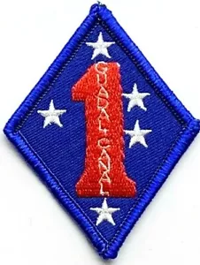1ST MAR DIV MARINE DIVISION WOWMH MARINE'S CORPS USS FMF IRON ON PATCH N-22 - Picture 1 of 1