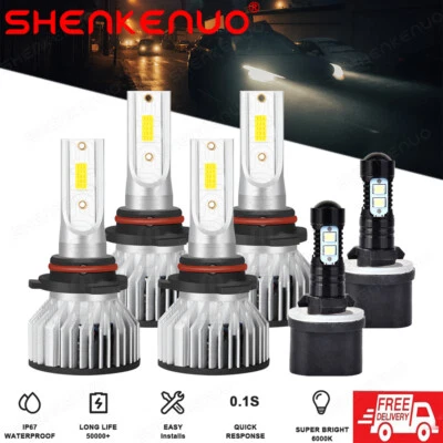 For Chevrolet Tahoe 2001 2002 2003 2004-2006 LED Headlights Fog Light Bulbs Kit - Imagen 1 de 4