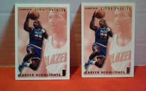 Dos Trail Blazers 1993-94 Fleer Basketball Clyde Drexler Career Highlights #12  - Imagen 1 de 3