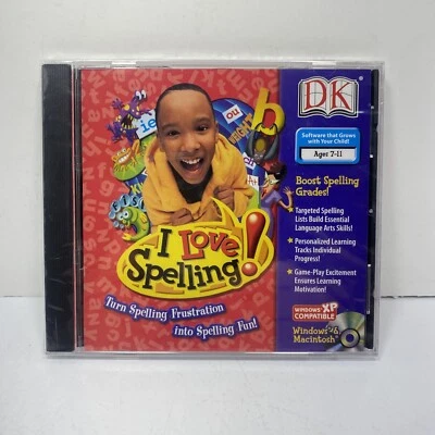 I Love Spelling Pc Brand New XP 5,000 Key Words Vowels Prefix Suffix Consonants - Image 1 of 2