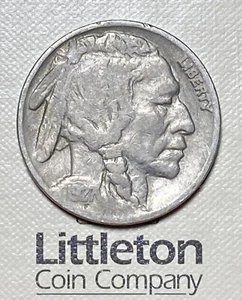 1927-P Buffalo/Indian Head Nickel - Original Clear Date - Littleton Coin Album - Picture 1 of 3
