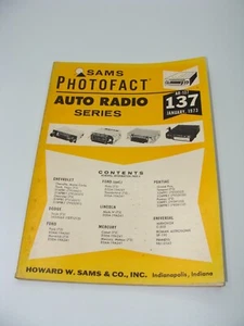 SAMS  1973 Photofact Vintage Schematics Service Data Manual AR-137 Auto Radios - Picture 1 of 5