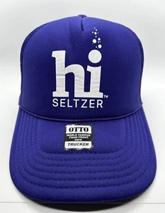 hi SELTZER Trucker Cap Hat Snapback Adult Royal Blue 100% Polyester - Picture 1 of 8