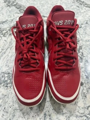 Chuteiras de beisebol 2011 Nike Shox Gamer CWS carmesim tamanho 12 novas - Imagem 1 de 4