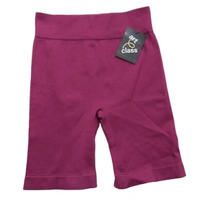 Art Class Size Large (10/12) Girls' Dark Raspberry Ribbed Bike Shorts - Picture 1 of 7