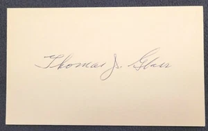 Thomas Tom Glass signed autographed 3 x 5 card MLB 1925 (d.81) Athletics 2 games - Picture 1 of 3