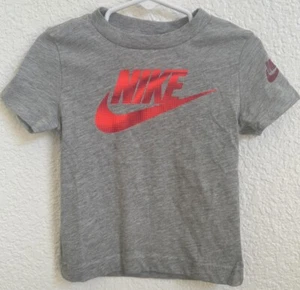 Nike The Nike-Tee Toddler Cotton Blend Graphic Print Gray T-Shirt Size: 2T NWT - Picture 1 of 5