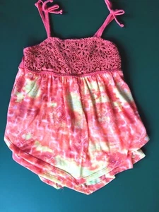 Top Justice Spagetti con correa en capas naranja/amarillo para niñas - talla 8 - Imagen 1 de 1