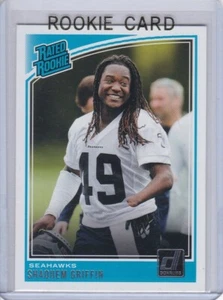 Tarjeta de novato Shaquem Griffin Seahawks Seattle Football 2018 clasificación Donruss RC UCF - Imagen 1 de 2