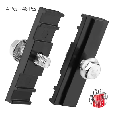 Clips de letrero de valla de eslabones de cadena sujetadores de soporte de montaje para cerca de eslabones de cadena estándar Foto 1 de 4