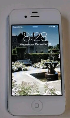 iPhone 4s A1387. Enciende. SIN código de acceso. Blanco sin grietas. Foto 1 de 4