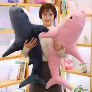 Huge Plush Shark Toy Soft Stuffed Pillow for Birthday Gifts Cushion Doll Gifts - Picture 1 of 27