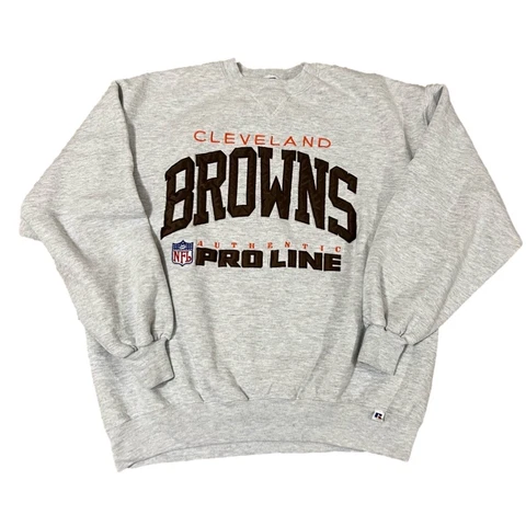 Cleveland Browns Mens Russell Athletic Proline Vintage Sweater Size XL Cover