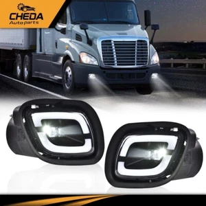 LED Fog Lamp Lights White Color Pair Fit For 08-17 Freightliner Cascadia LH+RH - Picture 1 of 9