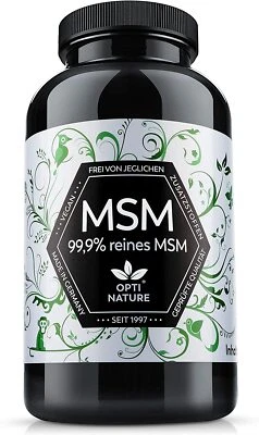 MSM 365 Kapseln Methylsulfonylmethan hochdosiert - 99,9% rein Schwefel Pulver