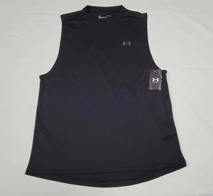 Under Armour Mens Velocity Muscle Tank Heat Gear Loose 1327972-001 Black - Picture 1 of 8