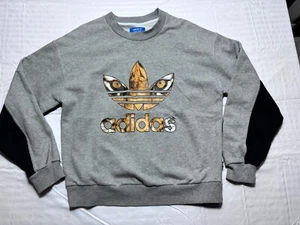 Adidas grau Tiger von normaler Grafik vorne verboten Sweatshirt Damen Medium - Bild 1 von 9