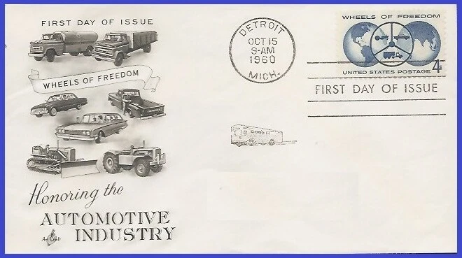 USA4 #1162 U/A ARTCRAFT FDC   Wheels of Freedom - Image 1 of 1