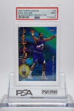 Karl Malone 1997-98 Topps Chrome Season's Best Refractor #16 HOF PSA 9 Utah Jazz