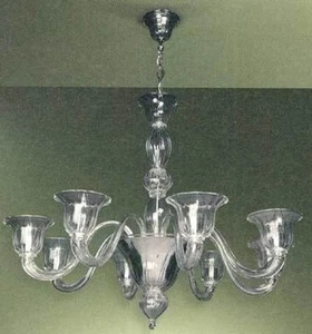 EuroFase Crystal Laguna Eight Light Chandelier 13008-031 Crystal/Chrome NEW - Picture 1 of 2
