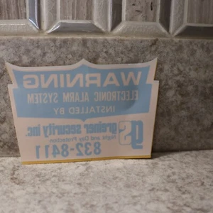 Vintage GREINER Security System Warning Sticker - - Picture 1 of 5