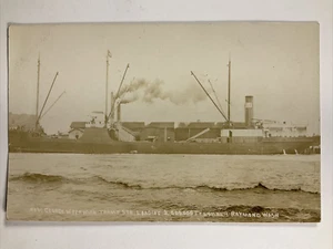 1911 Raymond Washington Tramp Steamer George W. Fenwick RPPC Real Photo Postcard - Picture 1 of 6
