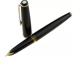 Montblanc Meisterstück Füller Nr.12 Schwarz Gold 18 Karat B-Feder Classic - Bild 1 von 12