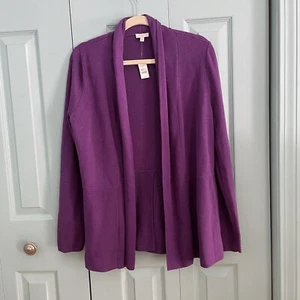 Talbots Damen Strickjacke Langarm vorne offen lila Medium minimalistisch NEU - Bild 1 von 10