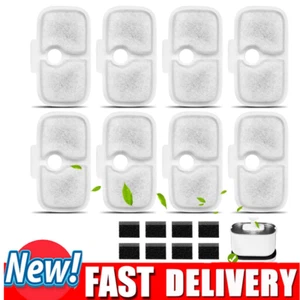 8 Kohlefilter + 8 Schaumstofffilter für Petlibro PLWF005 PLWF115 PLWF105 - Bild 1 von 9