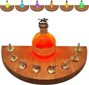Blantons Bourbon Stopper Display with 7 Colors Light, Halfmoon Shape Cork Stoppe - Picture 1 of 7