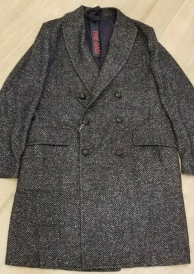 NUEVO CON ETIQUETAS $1250 THE GIGI ESPIGA GRIS NEGRO 42 40 ESTILO VINTAGE LANA ALPACA Foto 1 de 4