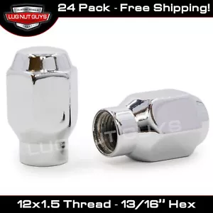 24 ET Style Lug Nuts 12x1.5 Chrome 13/16" Hex - Picture 1 of 2